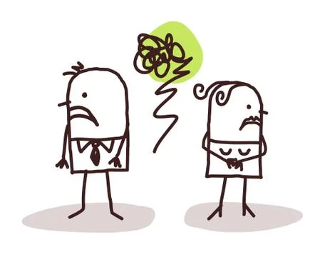 Upset couple Stock Illustration