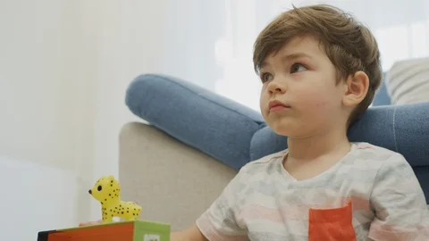 Upset little boy Stock Footage 100000431