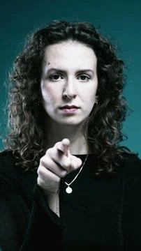 Upset Person Pointing at Camera accusing viewer in Vertical Video, "You" Ge.. Stock Photos