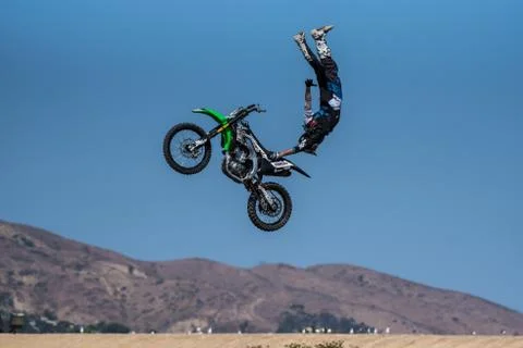 Upside down and on one hand Stock Photos