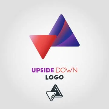 Upside Down Arrow Logo Template Illustration