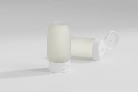 Upside down bottle mockup, Squeeze Lotion Bottle with Flip Top Cap packaging Stock Illustration