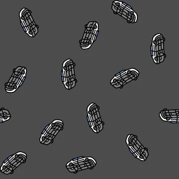 Upside down car modern vector seamless pattern イラスト素材