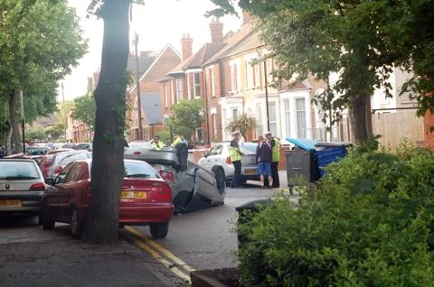Upside down car Stock Photos