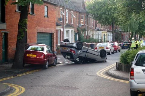 Upside down car Stock Photos