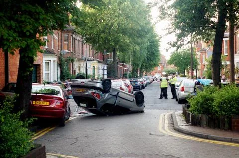 Upside down car Stock Photos