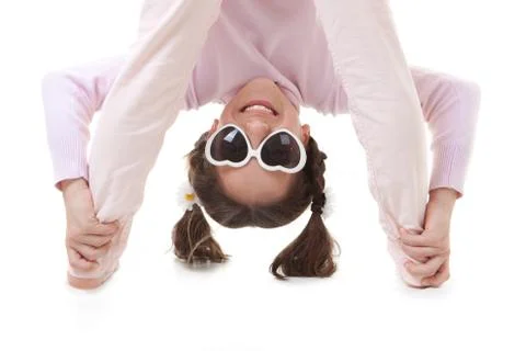 Upside down child Stock Photos