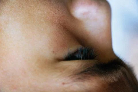 Upside down Close up of a Face-Enhanced Fotos de archivo