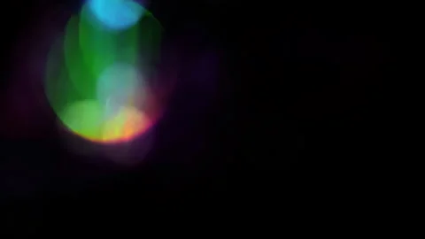 Upside down, colorful, Bokeh, light leaks, black background, Vidéo 320643548