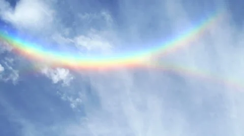 Upside Down Double Rainbow in Blue Sky Vídeos de archivo 33965402