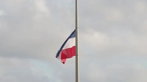 Upside down Dutch flag close Stock Footage 201269859