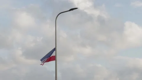 Upside down Dutch flag - Cloud Stock Footage 201269856