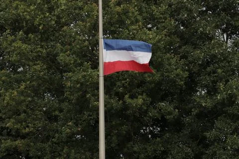 Upside-down Dutch flag Stock Photos