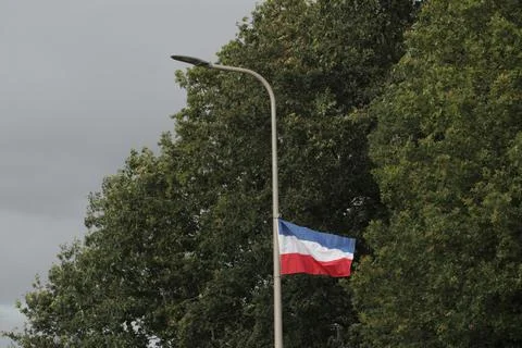 Upside-down Dutch flag Stock Photos