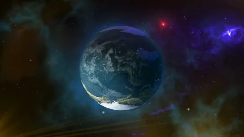 Upside down Earth spinning Stock Footage 155509828