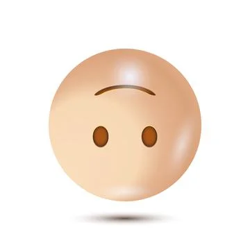 Upside down face. 3D stylized vector icon. smiling emoticon character design 스톡 일러스트
