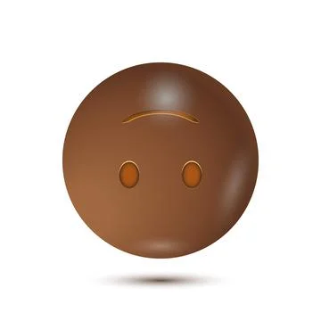 Upside down face. 3D stylized vector icon. smiling emoticon character design Illustrazione stock