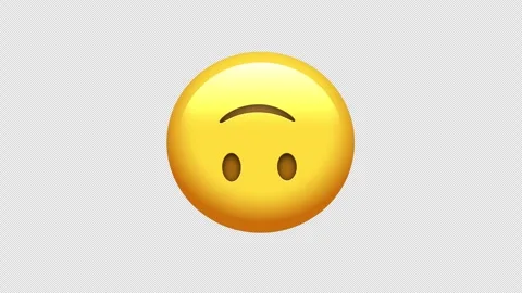 Upside-Down Face Emoji Animated on a Transparent Background 動画素材 264485168