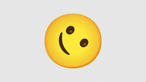 Upside Down Face Emoji Animated on a Transparent Background. 库存影片 282542476