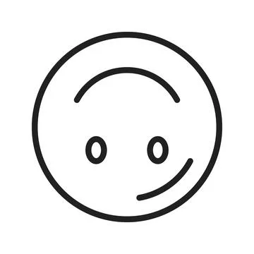 Upside-Down Face icon vector image.  Stock Illustration