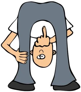 Upside down finger Stock Illustration