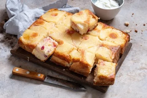 Upside down pineapple cake Stock Photos