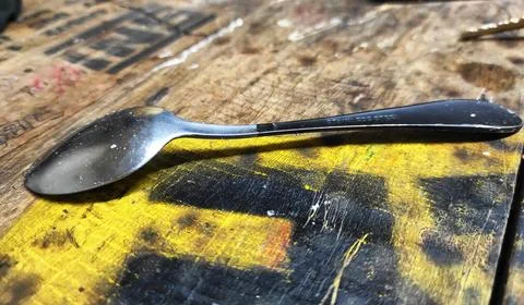 Upside down spoon Stock Photos