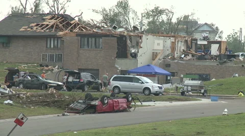 Upside Down tornado damage in Missouri 스톡 동영상 54710610