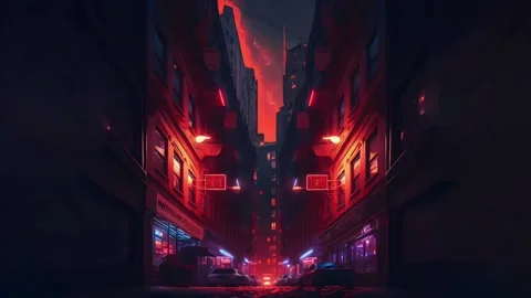 The upside down world in a city where an apocalyptic otherworldly event Stock Footage 233363279