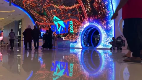 UPSIDE DOWN WORLD IN VR PARK DUBAI MALL(2024 UPDATED!) Video stock 233765199