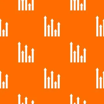 Upside growing arrows pattern seamless Stock Illustration