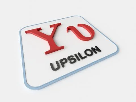 Upsilon Greek Symbol Stock Illustration