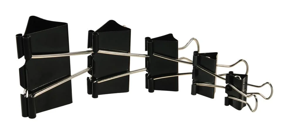 Upsize binder clips Stock Photos
