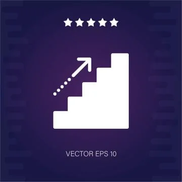 Upstairs vector icon Stock Illustration