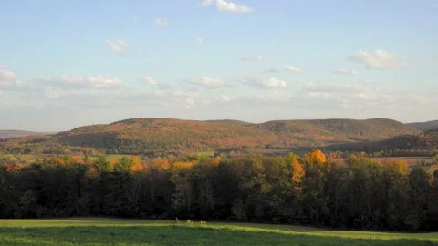 Upstate New York Fall Autumn Hills Valley October Beautiful Stock Footage 219975118