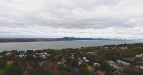 Upstate New York Fall Foliage - drone footage - 4k Stock Footage 70350271