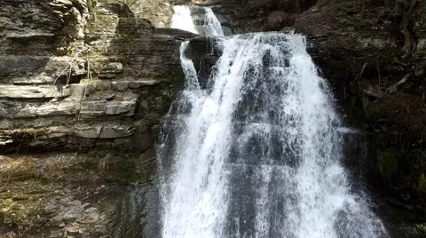 Upstate NY - Waterfall, close-up Stock Footage 50147845
