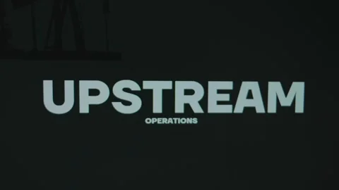 Upstream Operations inscription on black background. Graphic presentation with Stock Footage 271128598