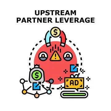 Upstream partner leverage maximizing business advantage 스톡 일러스트