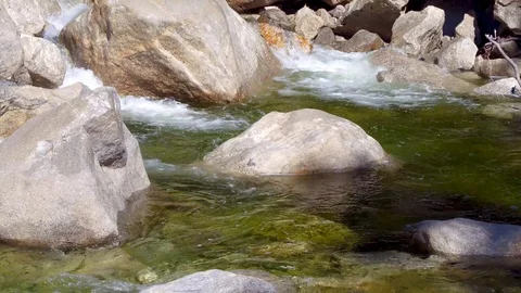 Upstream River from Waterfall 스톡 동영상 87852653