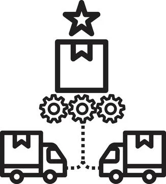Upstream supply chain icon vector Stock Illustration