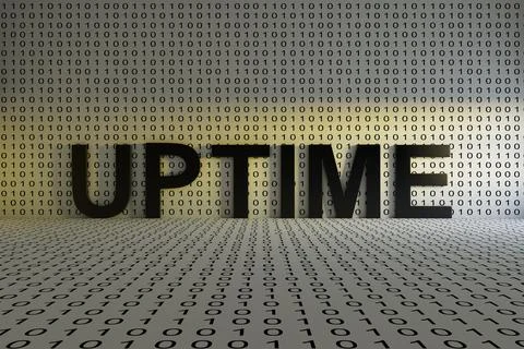 UPTIME concept text sunlight 3D illustration Stock Illustration