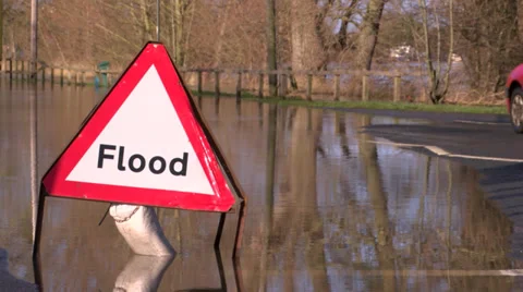 Upton Upon Severn Flooding Stock Footage 35143916