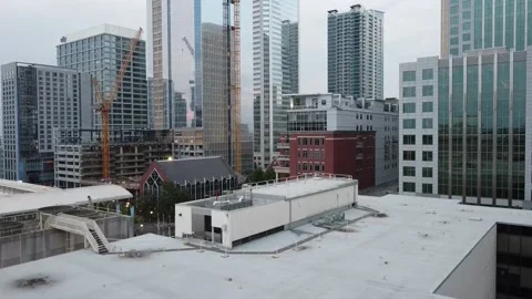 UPTOWN PARTIAL SKYLINE DOWNARDS  Stock Footage 159828204