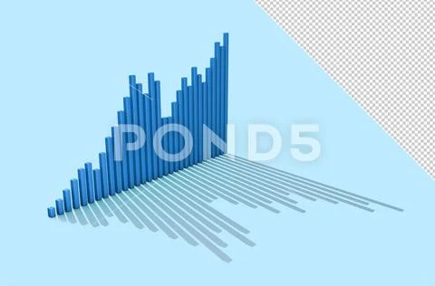 Uptrend bar chart, mockup PSDテンプレート