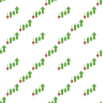 Uptrend Candlestick Chart vector Stock Advanced Investment Strategies seaml.. 스톡 일러스트
