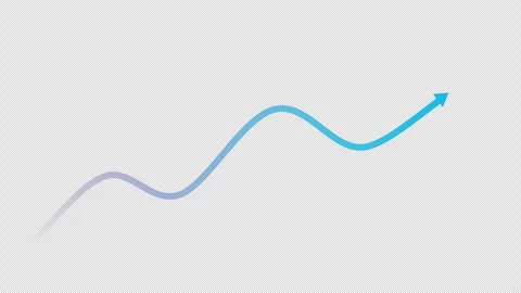 Uptrend Curve With Alpha Background Stock Footage 312319730