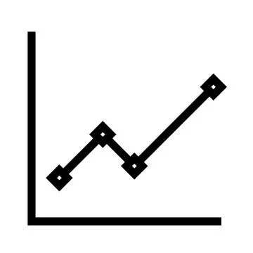 Uptrend graphic dot Stock Illustration