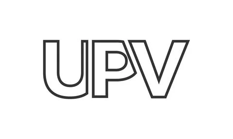 UPV logo design template with strong and modern bold text. Initial based ve.. Stock Illustration