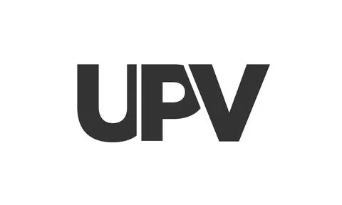 UPV logo design template with strong and modern bold text. Initial based ve.. Stock Illustration
